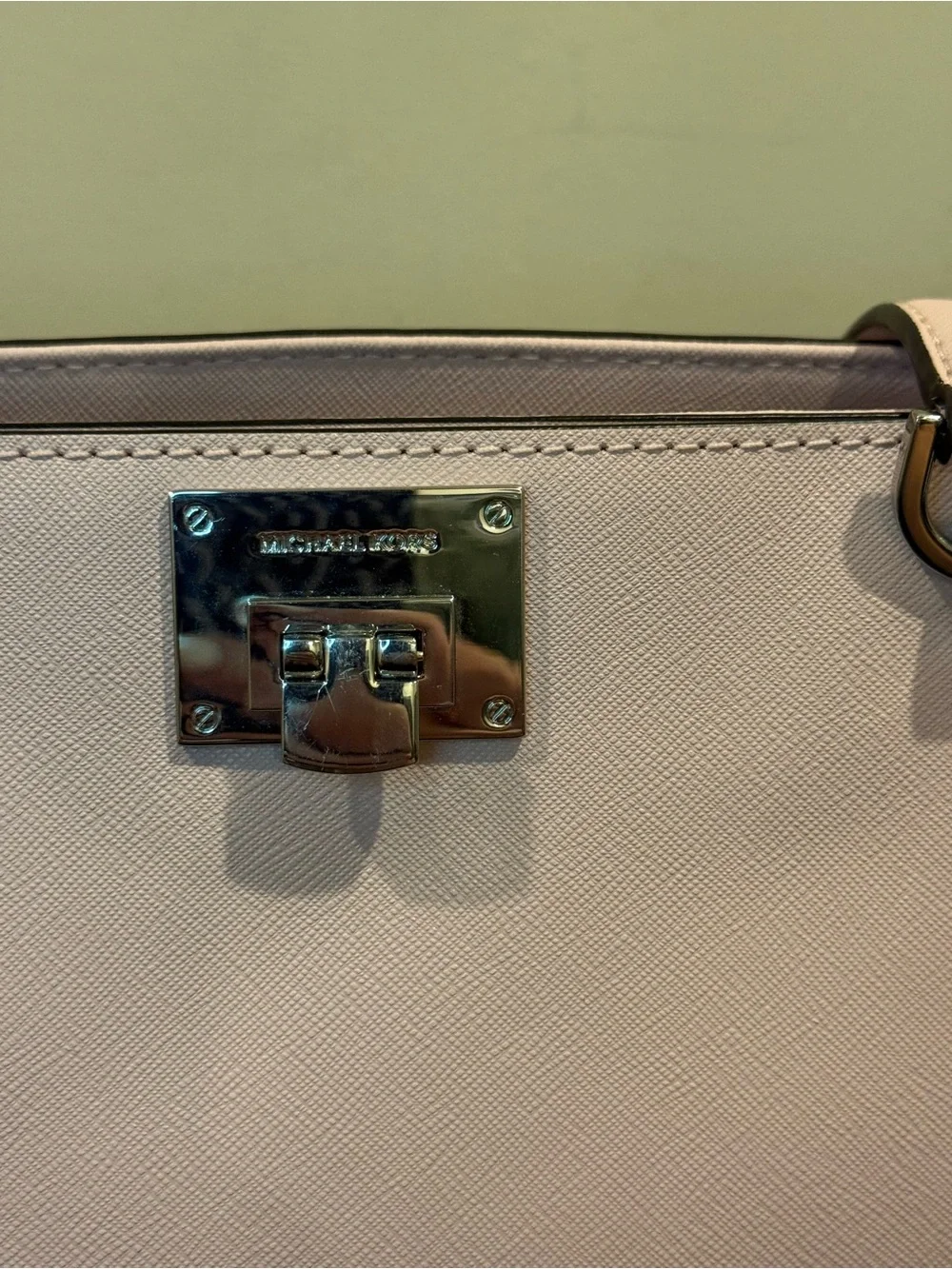 Michael Kors Pale Pink Saffiano Leather Tote